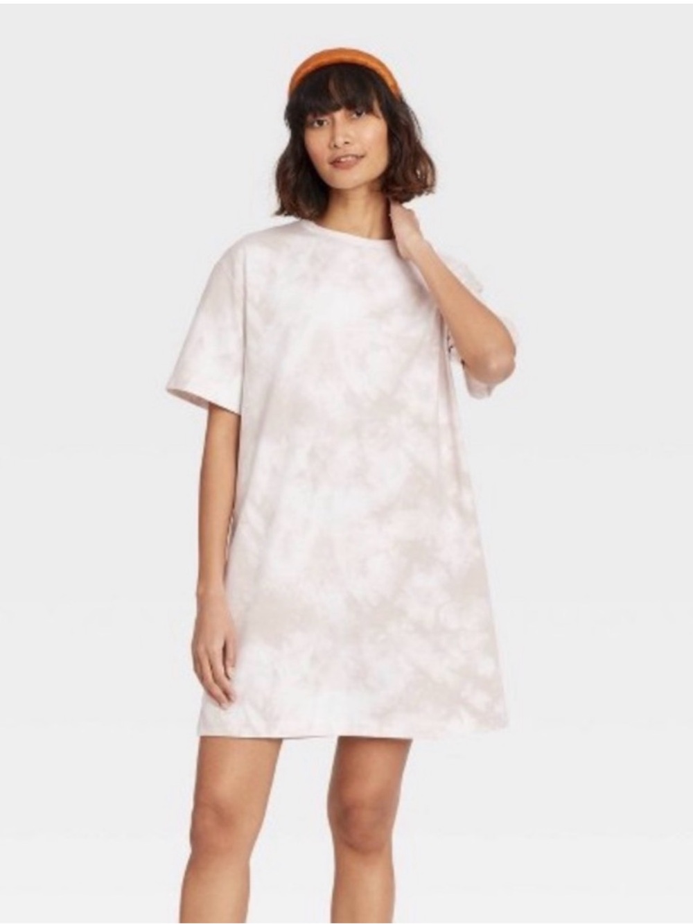 a new day Beige Tie-Dye T-Shirt Dress
